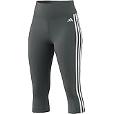 adidas Train Essentials 3-Stripes Three Quarter Womens Training Tights S Dark Grey Heather