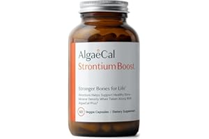 AlgaeCal Strontium Boost - Clinically Supported Strontium Citrate 680 mg Capsules Bone Strength Supplement - Pair With AlgaeC