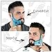 BEARDCLASS Beard Shaping Tool - 8 in 1 Comb Multi-liner Beard Shaper Template Comb Kit Transparent - Works with any Beard Razor Electric Trimmers or Clippers (Clear Blue)