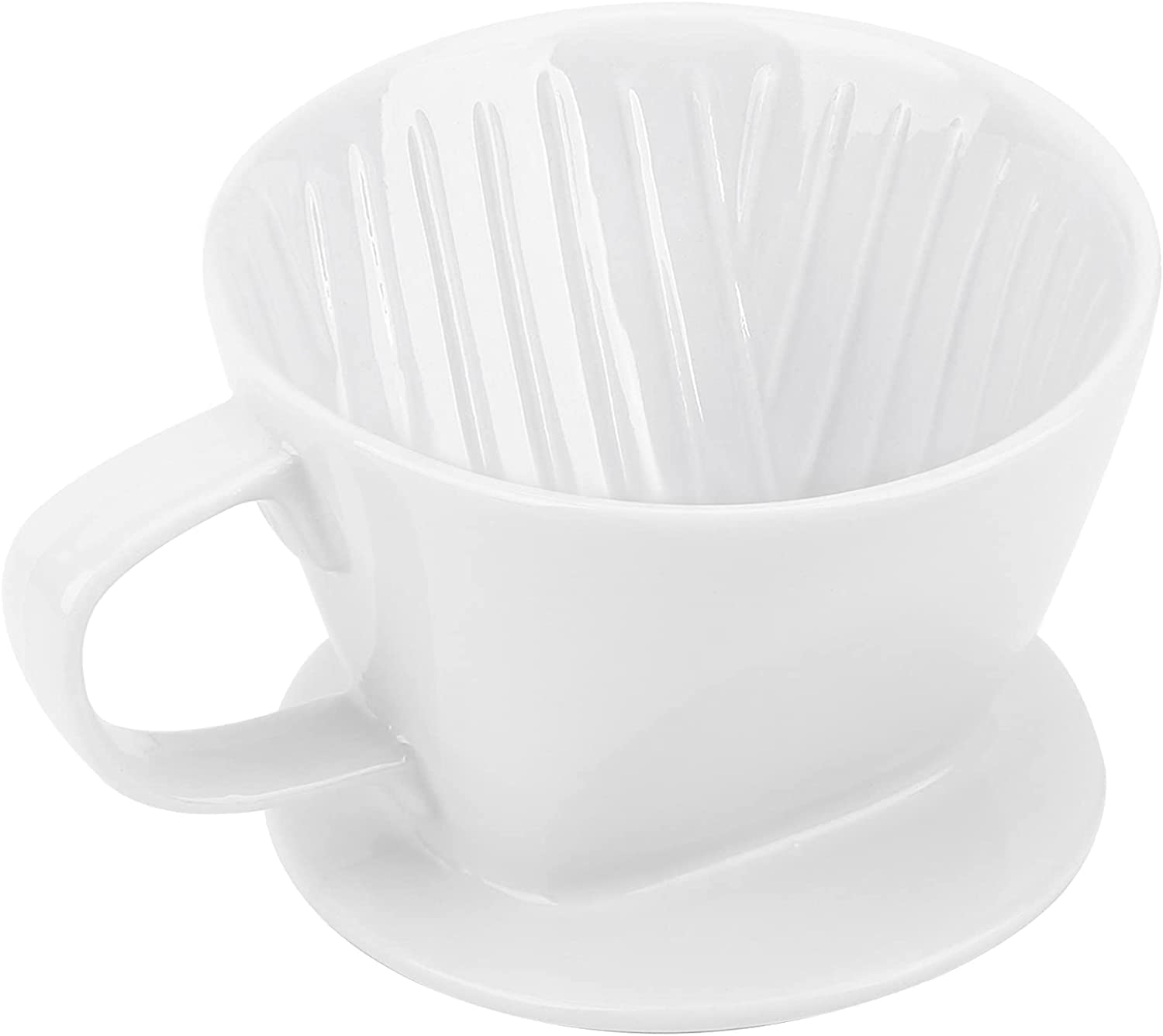 ProLeo Porcelain Coffee Filter for Filter Bags Size 1 to 2 Cups, White