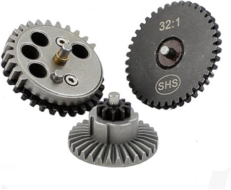 SHS 32:1 HIGH TORQUE GEAR SET AIRSOFT AEG MECH BOX: Amazon.co.uk: Sports &  Outdoors