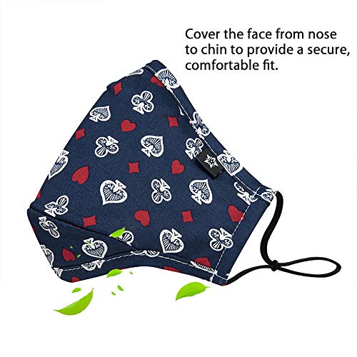 Washable Reusable Mouth Mask Cotton Anti Dust Half Face Mouth Mask for Men Women Dustproof With Adjustable Ear Loops