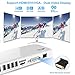 USB 3.0 Universal Docking Station Dual Display with HDMI DVI VGA, Gigabit Ethernet, Audio, 6 USB Ports for Windows, White