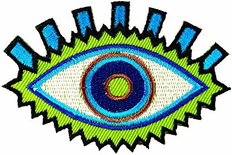 Green Eye eyeball tattoo Embroidered Iron on Patch