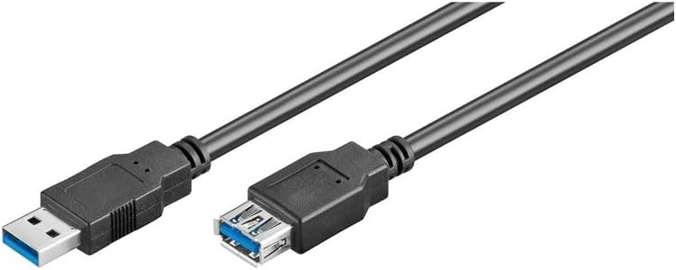 Goobay 95726 USB 3.0 Superspeed Extension Cable, Black, 5m Length, 5 m