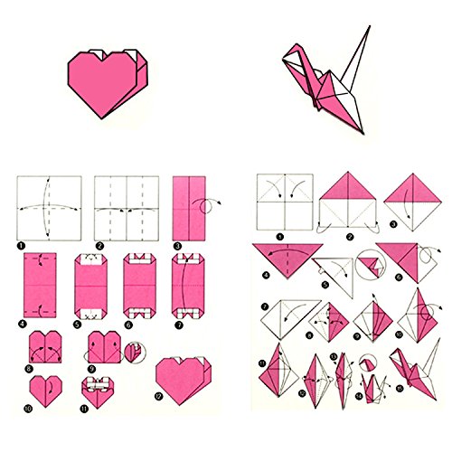 Wartoon 200 Sheets Double Sided Origami Paper and 50 Sheets Single Sided flash Origami Paper（6 x 6 inch - Thumbnail 6