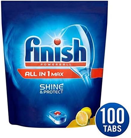 Finish All in 1 Max Dishwasher Tablets Lemon 100 per Pack