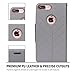 ProCase Wallet Case for iPhone 8 Plus/7 Plus 5.5 Inch, Flip Fold Card Case Stylish Slim Stand Cover with Wallet Case Fits for iPhone 8 Plus/iPhone 7 Plus 5.5” -Grey