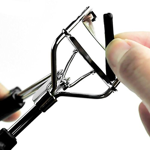 5PCS/18PCS Silicone Replacement Cushion Eyelash Curler Rubber Refills Pad Makeup Tool for Most Eyelash Curler (Black(5PCS))