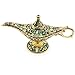 AVESON Classic Vintage Collectable Rare Legend Aladdin Magic Genie Costume Lamp Home Table Decoration & Gift, Golden Green