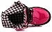 LONSOEN Boys Girls Waterproof Lace/Zip Up Kids Boots,KDB002 Hotpink CN27