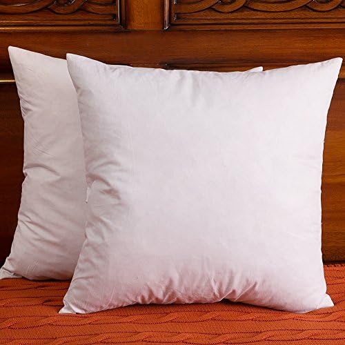 DOWNIGHT Two Pillow Inserts, Down and Feather Throw Pillow Insert, The Fabric is Cotton, Decorative Throw Pillows Insert, 26 X 26 Inch