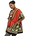 King-Sized Traditional Print Unisex Dashiki Top - Up to 68