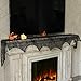 Lulu Home Halloween Fireplace Decorations, Fireplace Mantle Scarf Cover, Black Lace Spider Web for Door, Window and Flowerbeds Decoration, Halloween Party Supplies