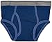 Trimfit Boys Soft 100% Cotton Tagless Briefs (8-Pack) Navy/Grey