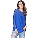 vanberfia Women's Sexy O Neck Casual Blouse Tops Lace Long Sleeve Blouse Tops