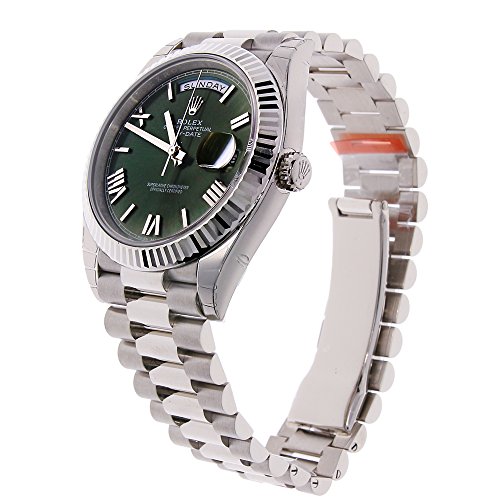 Rolex-Day-Date-40-President-White-Gold-Watch-228239-60th-Anniversary-Green-Dial