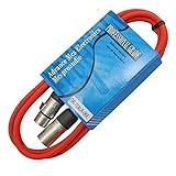 Male to Female 3 Pin XLR Mic Microphone Cable (10ft, Orange)