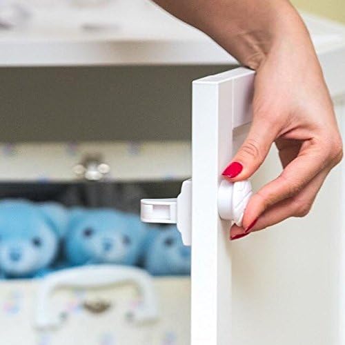Nurturelle 8-Piece Magnetic Locks with 2-Piece Keys with 2-Piece Safety Lock Bases for Cabinets