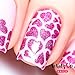 Whats Up Nails - Hearts Vinyl Stencils for Nail Art Design (2 Sheets, 24 Stencils Total)