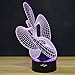 VYI.ME Abstract 3D Led Lamp 7 Colors Change USB Touch Button Creative Design Illusion Night Lamp for Home Office Room Theme Decoration and Kiddie Kids Children Family Holiday Gift