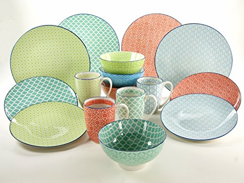 CreaTable, 17362, Serie Mediterran, 16-teiliges Geschirrset, Kombiservice aus Steinzeug, spülmaschinen- und mikrowellengeeignet, Qualitätsproduktion – Bild 3