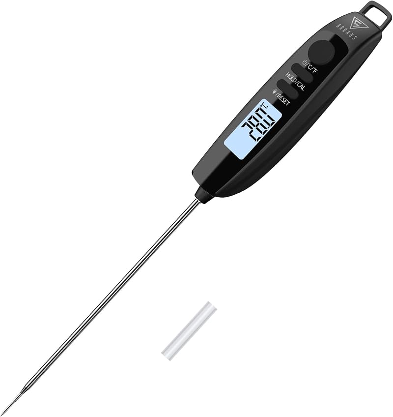 DOQAUS Digital Meat Thermometer Probe 304 Stainless, Backlit, 0.1C, -50C to 300C