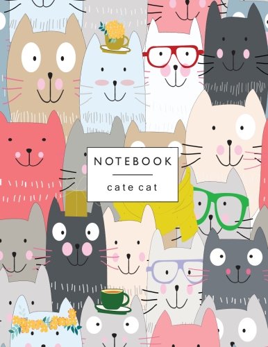 Notebook By: Cute cats Lined pages, Extra large (8.5 x 11) inches, 110 pages, White paper (Cute cats - //medicalbooks.filipinodoctors.org