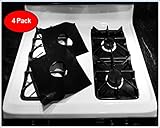 Experience a Betty Crooker Kitchen! Set of 4 PTEF Non-Stick Fiberglass Gas Range Burner Covers Keeps Your Gas Stove Top Looking Ready for a Photo Shoot!