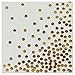 Andaz Press Foil Gold Polka Dot Lunch Napkins, 6.5-inch, 50-Pack, Shiny Metallic Colored Birthday & Wedding Napkins