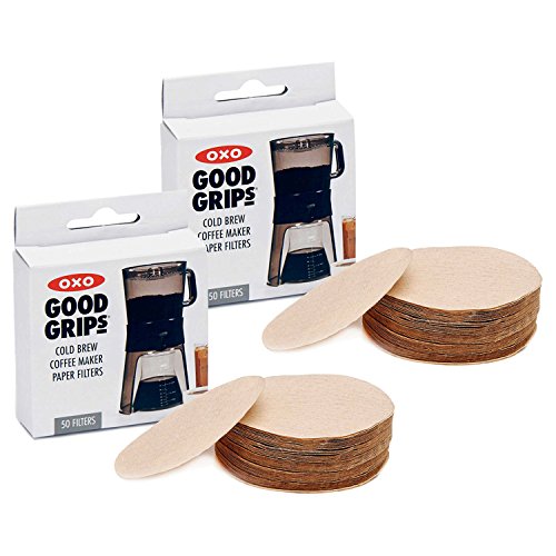 OXO Good Grips Cold Brew Coffee Maker Replacement Paper Filters, Brown