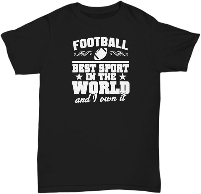 Amazon.com: mmandiDESIGNS Football Tee Shirt Best Sport In The World: Clothing