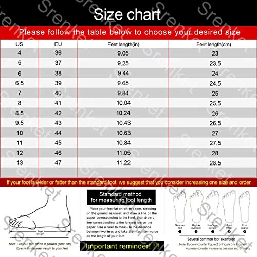 Srenket Mens Casual Athletic Sneakers Comfortable Running Shoes Light Tennis Zapatos Footwear for Men Walking Workout All/Black44