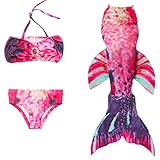 sophiashopping Girl's 3pcs Mermaid Tail Swimmable
