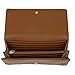 Michael Kors Fulton Flap Luggage Brown Pebbled Leather Wallet