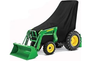 YHINGG Tractor Cover Waterproof Compatible with Kubota,John Deere,Mahindra, Bobcat,Compact Utility Tractor Cowling Cover Heavy Duty Tractor Accessories Large (Large Cover)
