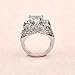 DALARAN Cubic Zirconia Skull Rings for Women Mom Sister Eternity Flower Ring Size 8 Fashion Jewelry