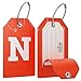 Initial Luggage Tag with Full Privacy Cover and Stainless Steel Loop – (Letter N)