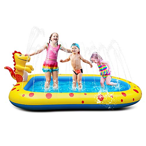 Dinosaur Inflatable Sprinkler Swimming Pool,Kiddie Pool,Outdoor Water