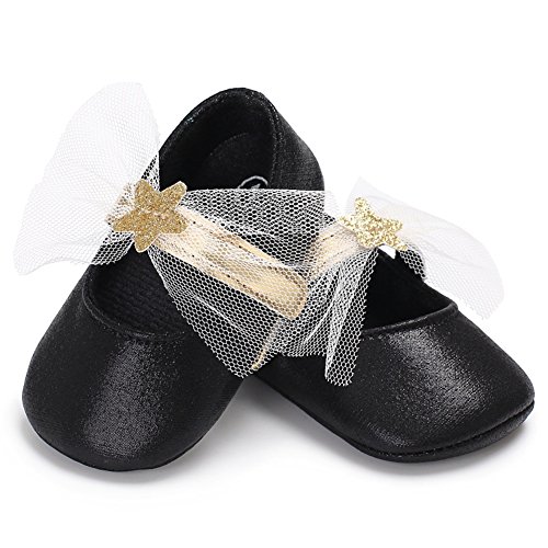 Fire Frog Baby Girls Mary Jane Shoes Stars Bow Wedding Princess Dress Costume Infant Toddlers Prewalker
