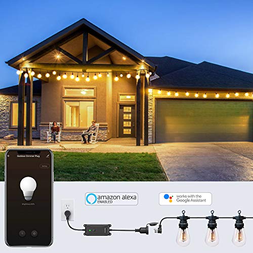 Smart Outdoor Dimmer, WiFi Plugin Light Dimmer for LED String Light