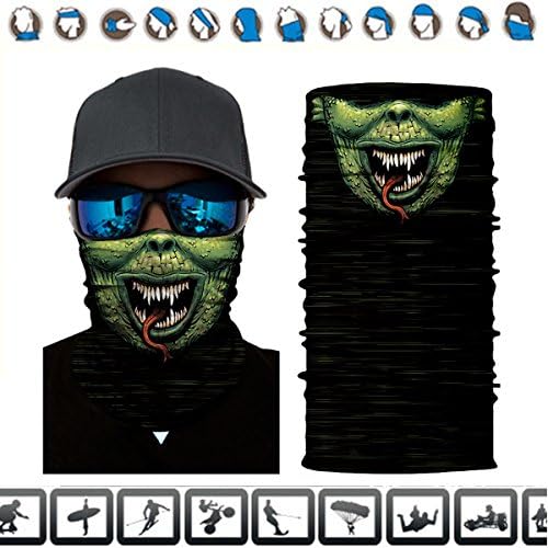 3D Face Mask Handband,Bandana ,Mask Shield ,Headwear ,Neck Gaiter, Magic Scarf for Riding ,Fishing,Hiking, UV Protection,UPF 48