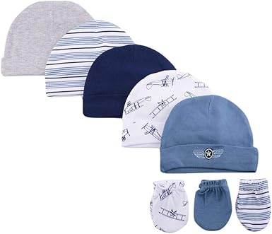 infant hat and gloves set