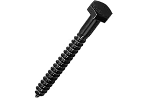 HUGEXPEN Stainless Steel Black Lag Bolts 1/4" x 2-1/2" Hex Lag Screws (15 pcs) Stainless Black Oxidized