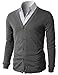 H2H Casual Cardigan for Men Gray US M/Asia L (CMOCAL012)