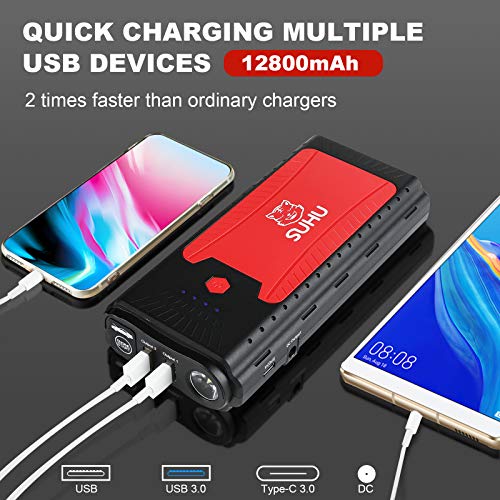 SUHU Car Battery Jump Starter Portable,1500A Peak Jump Starter Battery Booster, Up to 7.0L Gas