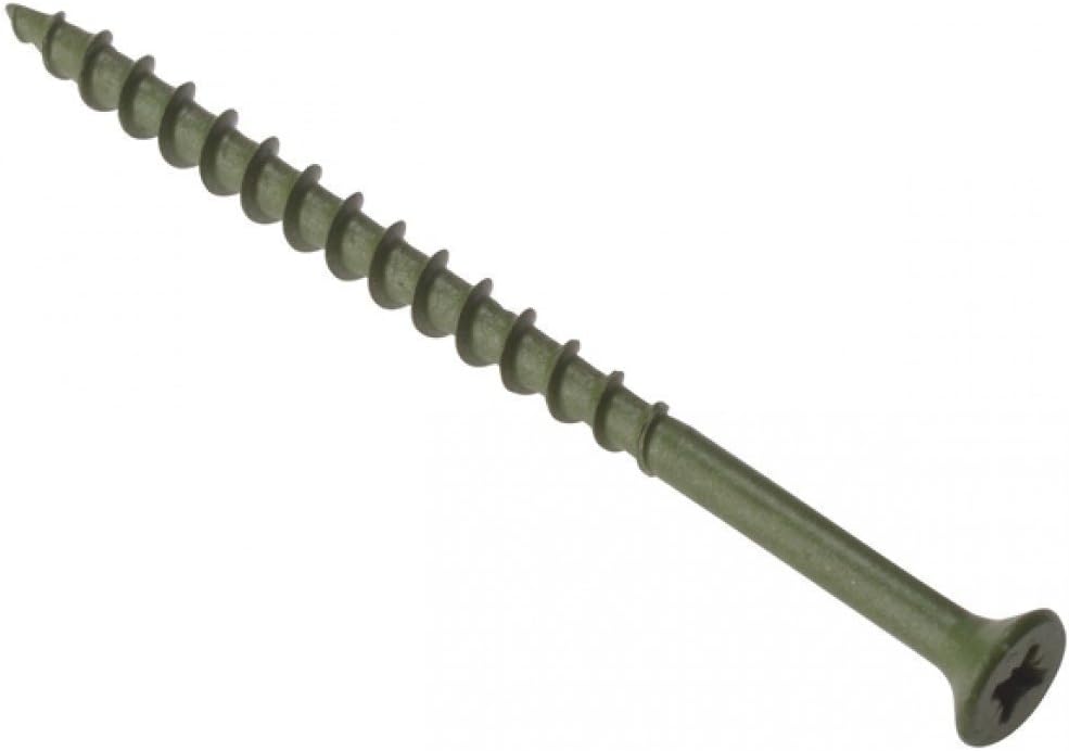 ForgeFix Countersunk Decking Screws 4.5 x 75mm Green Box 200