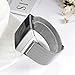 Maledan Metal Bands Compatible with Fitbit Ionic, Stainless Steel Milanese Loop Replacement Accessories Bracelet Strap with Magnet Closure for Fitbit Ionic Smart Watch, Silver, Large