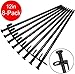 Beefoor 12-Inch Tent Stakes, Heavy Duty Camping Stakes, Forged Steel Tent Pegs Unbreakable and Inflexible, Available in Rocky Place Dessert Snowfield and Grassland 12in-8parks