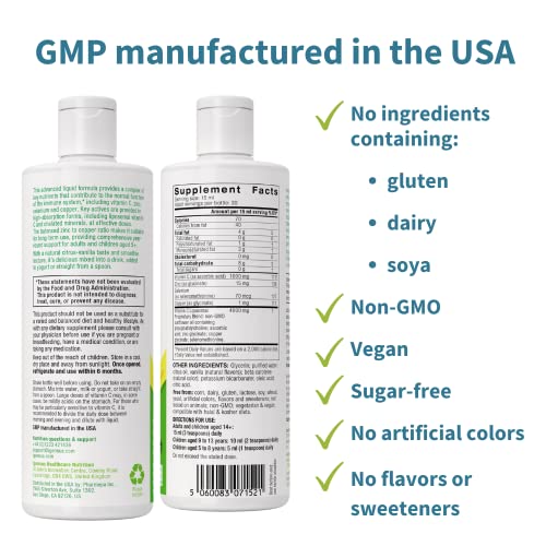 Liposomal Vitamin C 1000mg & Zinc Bisglycinate by Igennus, High